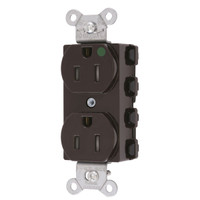 Hubbell Brown SnapConnect Hospital Grade TR Receptacle Outlet 15A SNAP8200TRA