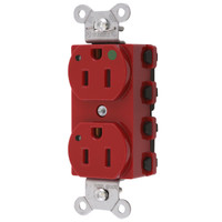 Hubbell Red SnapConnect Hospital Grade Receptacle Outlet LED 15A SNAP8200RL