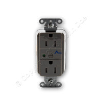 Hubbell SNAP5262GYS Gray SnapConnect SURGE Suppressor Outlet Tamper Resistant Receptacle 15A