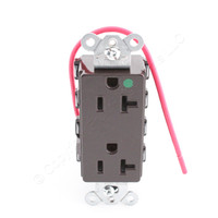 Hubbell SNAP2182SC Brown SnapConnect Hospital Grade Duplex Outlet Receptacle Split Circuit 20A
