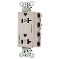 Hubbell Lt Almond SnapConnect Receptacle 2/2 "CONTROLLED" 20A SNAP2162C2LA