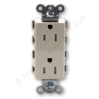 Hubbell SNAP2152LATRA Lt Almond SnapConnect Duplex Outlet Receptacle Tamper Resistant 15A