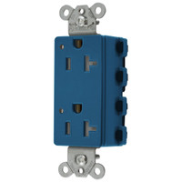 Hubbell SNAP2162BLLTRA Blue SnapConnect Receptacle Tamper Resistant Duplex Outlet LED Indicator 20A