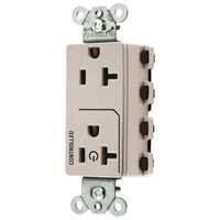 Hubbell Lt Almond SnapConnect Receptacle 1/2 "CONTROLLED" 20A SNAP2162C1LA