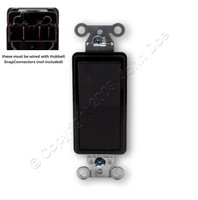 Hubbell SNAPConnect Illuminated Black Sngl Pole Rocker Switch 20A SNAP2121ILBKNA