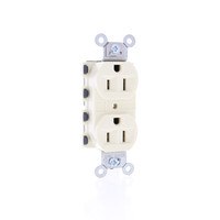 Hubbell SNAP5262ALA Almond SnapConnect Duplex Outlet Receptacle Spec Grade 15A