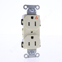 Hubbell Almond ISOLATED GROUND Specification Grade Receptacle Duplex Outlet 15A IG5252AL