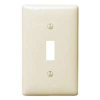 Hubbell Light Almond Toggle Switch Cover Wall Plate Switchplate Plastic WP1LA