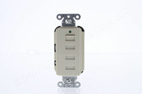 Hubbell Lt Almond 4-Port Charger Outlet USB-A 5A Switched Port Door! USBP4LA