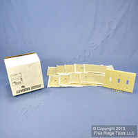 10 Leviton Ivory 3-Gang Toggle Switch Cover Wall Plates Switchplates 86011