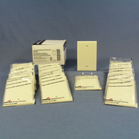 20 Cooper Commercial Light Almond Unbreakable Mid-Size 1-Gang Blank Wallplate Covers PJ13LA