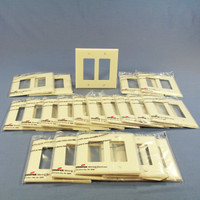 Cooper Light Almond 2-Gang Decorator UNBREAKABLE Mid-Size Nylon Wallplate GFCI GFI Polycarbonate Cover PJ262LA