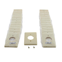 25 Hubbell Ivory 1.406" UNBREAKABLE Nylon Receptacle Wallplates 1-Gang Outlet Cover NP7I