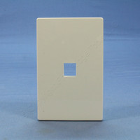 Cooper Aspire White Satin (Pale Gray) 1-Gang Screwless Modular 1-Port Wallplate Cover 9550WS