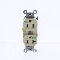 Bryant Ivory Industrial Receptacle Outlet Weather Resistant 20A 125V 5362BIWR