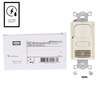 Hubbell Lt Almond Vacancy Sensor Low Voltage Adaptive PIR/US 24VDC AD2241LA1