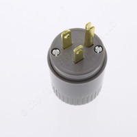 Bryant Hubbell Gray INDUSTRIAL Straight Blade Plug NEMA 5-15P 15A 125V 5266BGRY