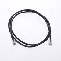 Hubbell Patch Cord Cat 6 Black 5 Ft LAN Ethernet Network Cable NO BOOTS HC6BK05NB