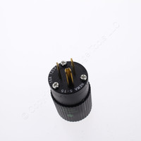 Bryant HOSPITAL Grade Straight Blade Plug NEMA 5-15P 15A 125V All Black 8266NPB