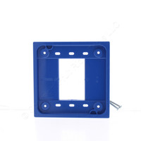 Bryant Quadplex Blue Adapter Plate for 4-in-1 Receptacle Outlet Flush ADAPBLU
