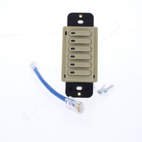 Hubbell Ivory LoadLogic Smart Switch for Controller 6-Button w/Pilot Light RCS6I