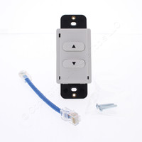 Hubbell White Load Logic Room Controller Switch RAISE/LOWER UTP RJ45 RCSRLW