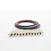 Hubbel Fiber Optic 12-Cable Pigtail Bundle Riser MM SC OM2 3m FPBKR12SC2M