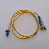 Hubbell Fiber Optic Patch Cord Riser OS2 Cable Duplex SM ST-ST 1m DFRCSTSTS1SM