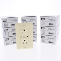 10 Hubbell Almond Self-Testing Tamper Resistant GFI Receptacles 5-15R 15A GFTRST15AL