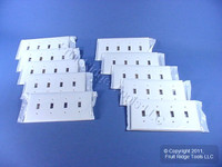 10 Leviton White 4-Gang MIDWAY UNBREAKABLE Thermoplastic Toggle Switch Wallplate Covers PJ4-W
