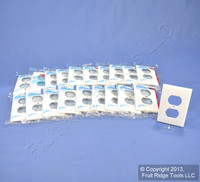 20 Leviton UNBREAKABLE White Receptacle Wallplates Nylon Duplex Outlet Covers 80703-W