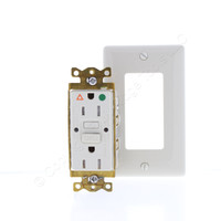 Bryant/Hubbell Lt Almond Hospital Isolated Ground Self-Test GFCI Receptacle Duplex Outlet 15A 125V GFST82LAIG