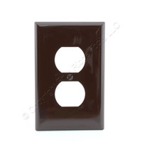 Eaton Brown Mid-Size 1-Gang Unbreakable Receptacle Wallplate Outlet Cover PJ8B
