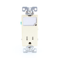 Eaton Lt Almond Tamper Resistant Receptacle Outlet Nightlight 15A 125V TR7735LA