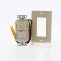 Bryant Ivory Occupancy Sensor Switch 120/277V LED/CFL/INC 180� 1000W MS2004NI