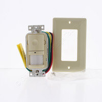 Bryant Ivory Occupancy Sensor Switch 120/277V LED/CFL/INC 180° 1000W MS2004NI
