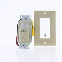 Bryant Ivory Vacancy Sensor Switch Night Light 120/277V 180� 1000W MS1001NI