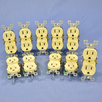 10 New Leviton Ivory Residential Straight Blade Duplex Receptacle Outlets NEMA 5-15R 15A 125V 5320-I