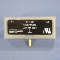 New Leviton Clear Ice 3-Position Phone FAX Modem Surge Protector Module 5954-CT4