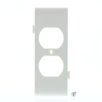 Pass and Seymour Semi-Jumbo White Sectional Center Duplex Receptacle Outlet Middle Unbreakable Wallplate Cover PJSC8-W