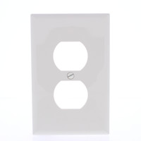 Eaton Lt Almond Mid-Size 1G Unbreakable Receptacle Wallplate Outlet Cover PJ8LA