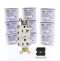 10 Hubbell Almond SnapConnect Hospital Grade Receptacles Outlet 20A SNAP8300ALA