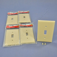 5 Ivory Thermoset RESIDENTIAL 1-Gang Toggle Switch Wallplate Cover Plates 31211