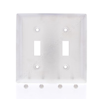 Pass and Seymour NON-MAGNETIC Type 302 Stainless Steel 2-Gang Toggle Switch Cover Wallplate Switchplate SS2-CC10
