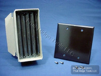 10 Leviton Brown 2-Gang Blank Thermoset Cover Plastic Wallplate Box Mount 85025