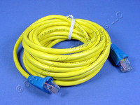 Leviton Yellow Cat 5 15 Ft Ethernet LAN Patch Cord Network Cable Cat5 Red Boot 5G454-15R