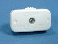 Leviton Miniature White Feed-Through Lamp Cord Switch 6A 125V 423-3KW Carded