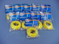10 Leviton Yellow Cat 5e 15 Ft Ethernet LAN Patch Cords Network Cables Booted Cat5e 5G455-15Y