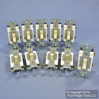 10 Leviton Ivory COMMERCIAL Toggle Switches 15A CS115-2I
