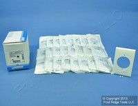25 New Leviton White UNBREAKABLE Range Dryer 2.15" Receptacle Wallplates 80728-W
